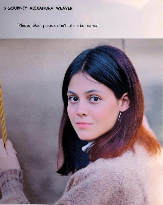 [colorized] Sigourney Weaver's high school yearbook picture, 1967.