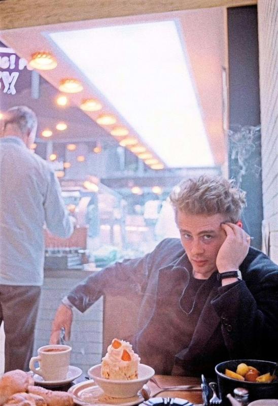 [colorized] James Dean photographed by Dennis Stock in New York City, 1955