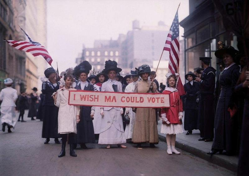 [colorized] The Seneca Falls Convention is respected as the birthplace of American feminism. In July 1848, the first women’s rights convention was held in New York which led to the declaring of the first suffrage movement. This agenda established helped assert ideas that women should have equality in every area of life.