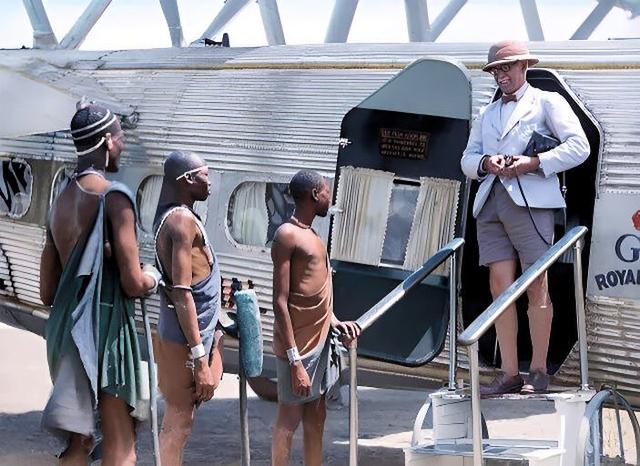 [colorized] A British tourist traveled to Sudan, Africa, 1936
