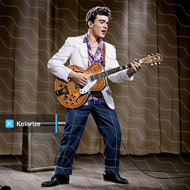 [colorized] Chuck Wilbert in 1957