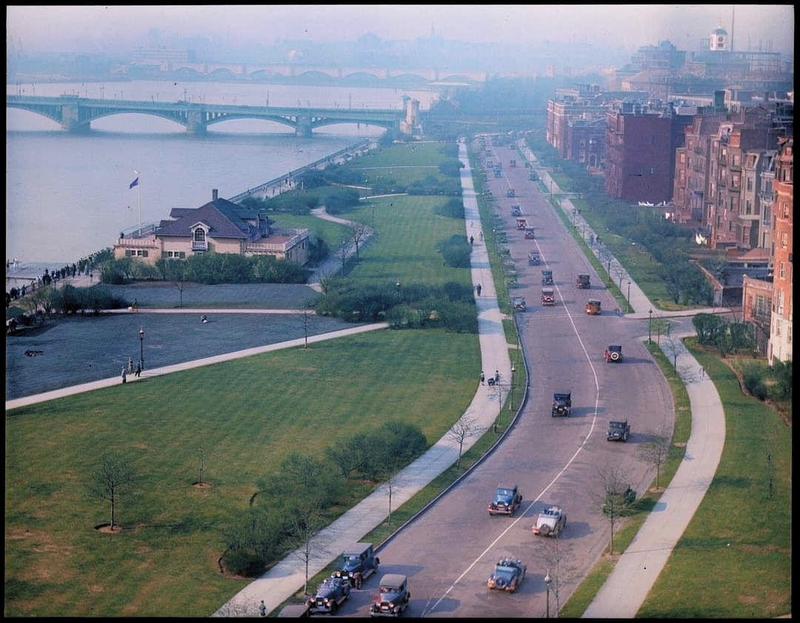[colorized] Storrow Drive 1940s.