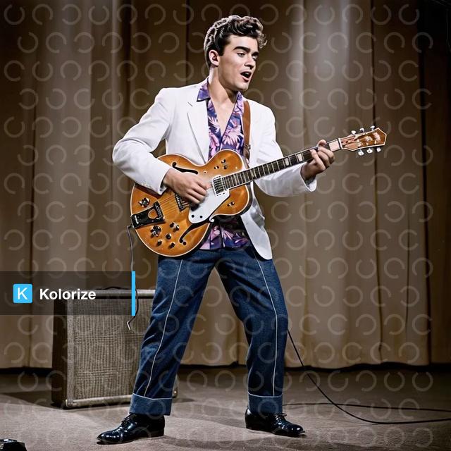 [colorized] Chuck Wilbert in 1957