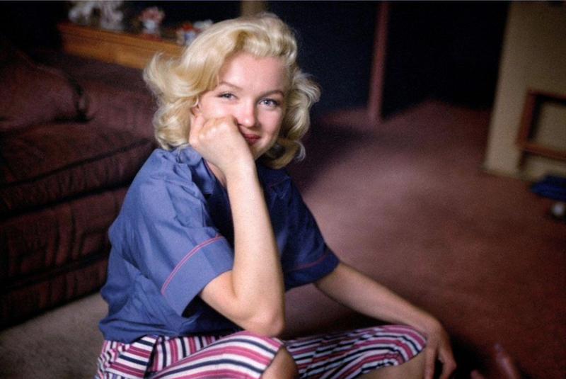 [colorized] Marilyn pictured by Milton Greene during a stay at studio exec Joseph Schenck’s Beverly Hills estate. 1953