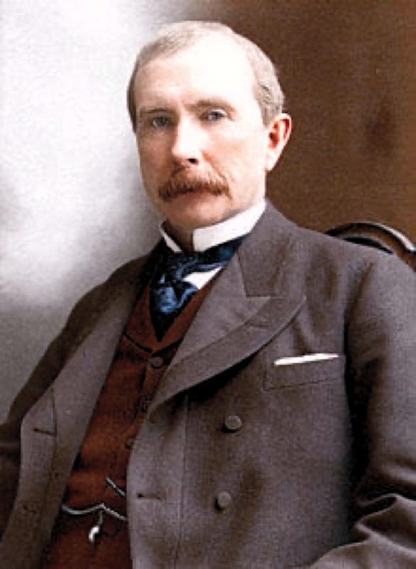 [colorized] In 1913, John D. Rockefeller was worth $900 million, or 3% of the entire GDP of the United States that year. His fortune was worth a modern equivalent of $418 billion.