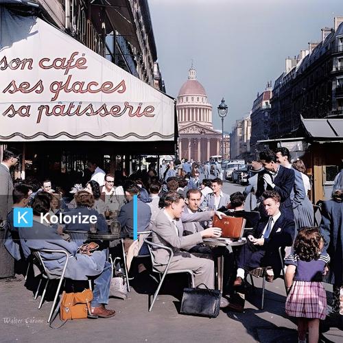 [colorized] Paris, 1950s