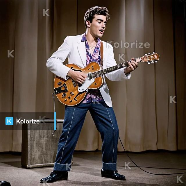 [colorized] Chuck Wilbert in 1957