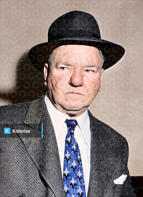 [colorized] W.C.  Fields (January 29, 1880-December 25,1946) 
In 1930s or 1940s