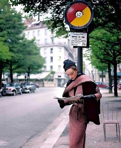 [colorized] Paris, 1952