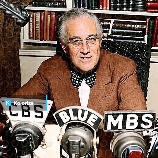 [colorized] Franklin D. Roosevelt (1882-1945)