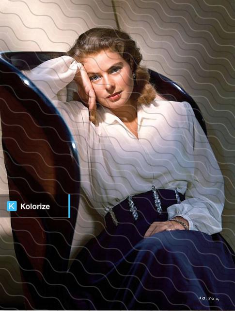 [colorized] Ingrid Bergman in 1946