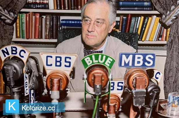 [colorized] Franklin Roosevelt (1882-1945)