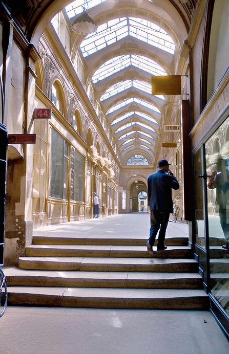 [colorized] Vivienne Gallery, Paris, 1957.