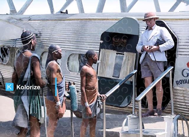 [colorized] A British tourist traveled to Sudan, Africa, 1936