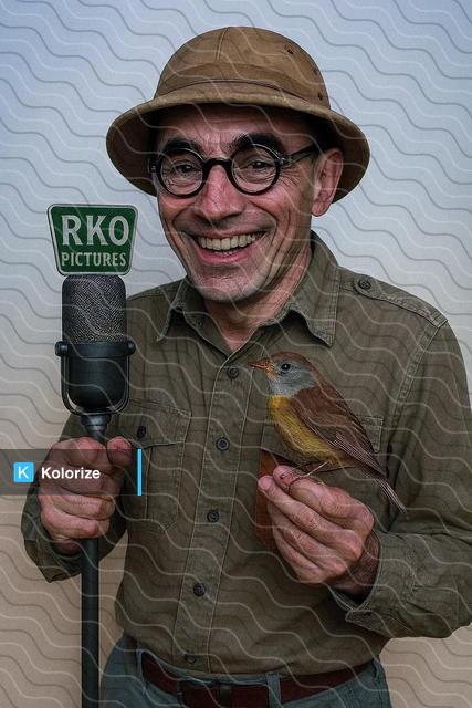 [colorized] George Stingerl In 1935 Promotion Jungle Radio